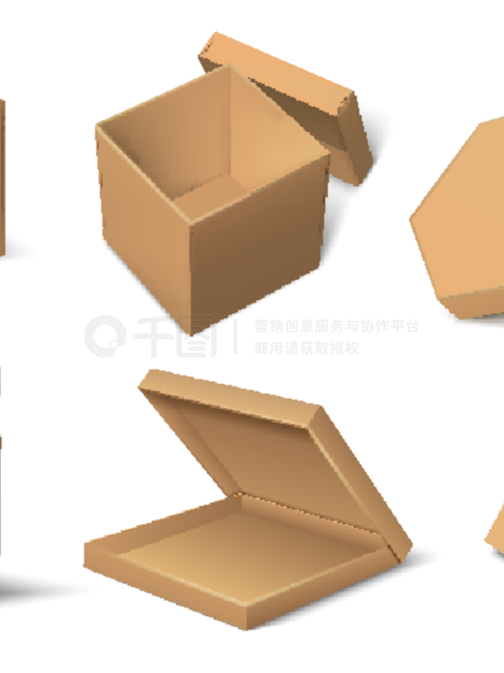 纸箱包装现实的纸板产品包装样机,用于食品和运输,多维数据集和圆形棕色包装模板矢量包纸模拟了孤立的容器包装化妆品纸箱包装现实的纸板产品包装样机,用于食品和运输,多维数据集和圆形棕色包装模板向量集